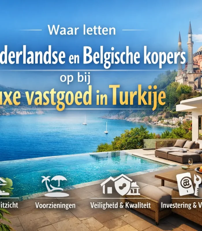 Waar letten Nederlandse en Belgische kopers op bij luxe vastgoed in Turkije