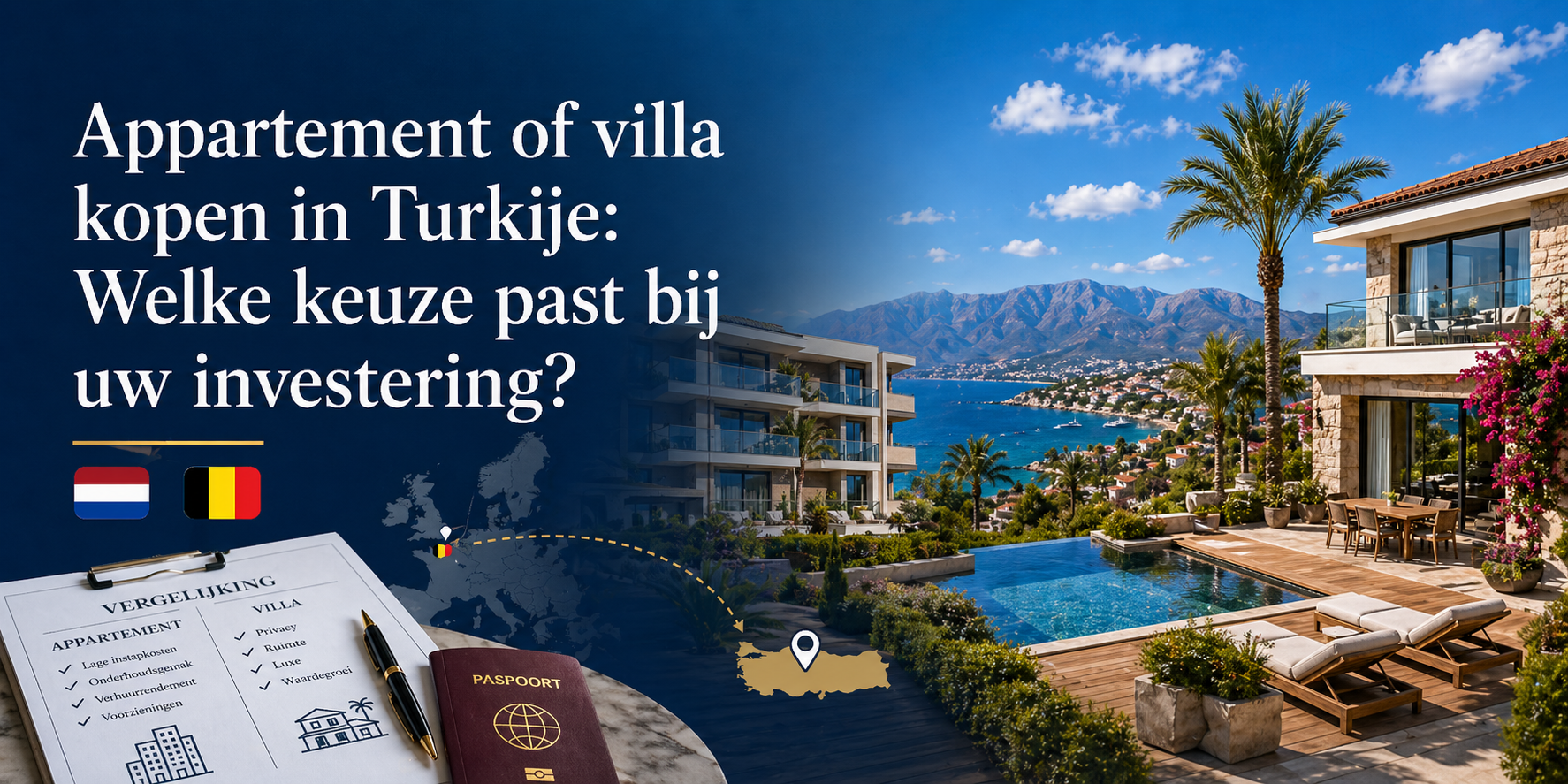 Appartement of villa kopen in Turkije: Welke keuze past bij uw investering?