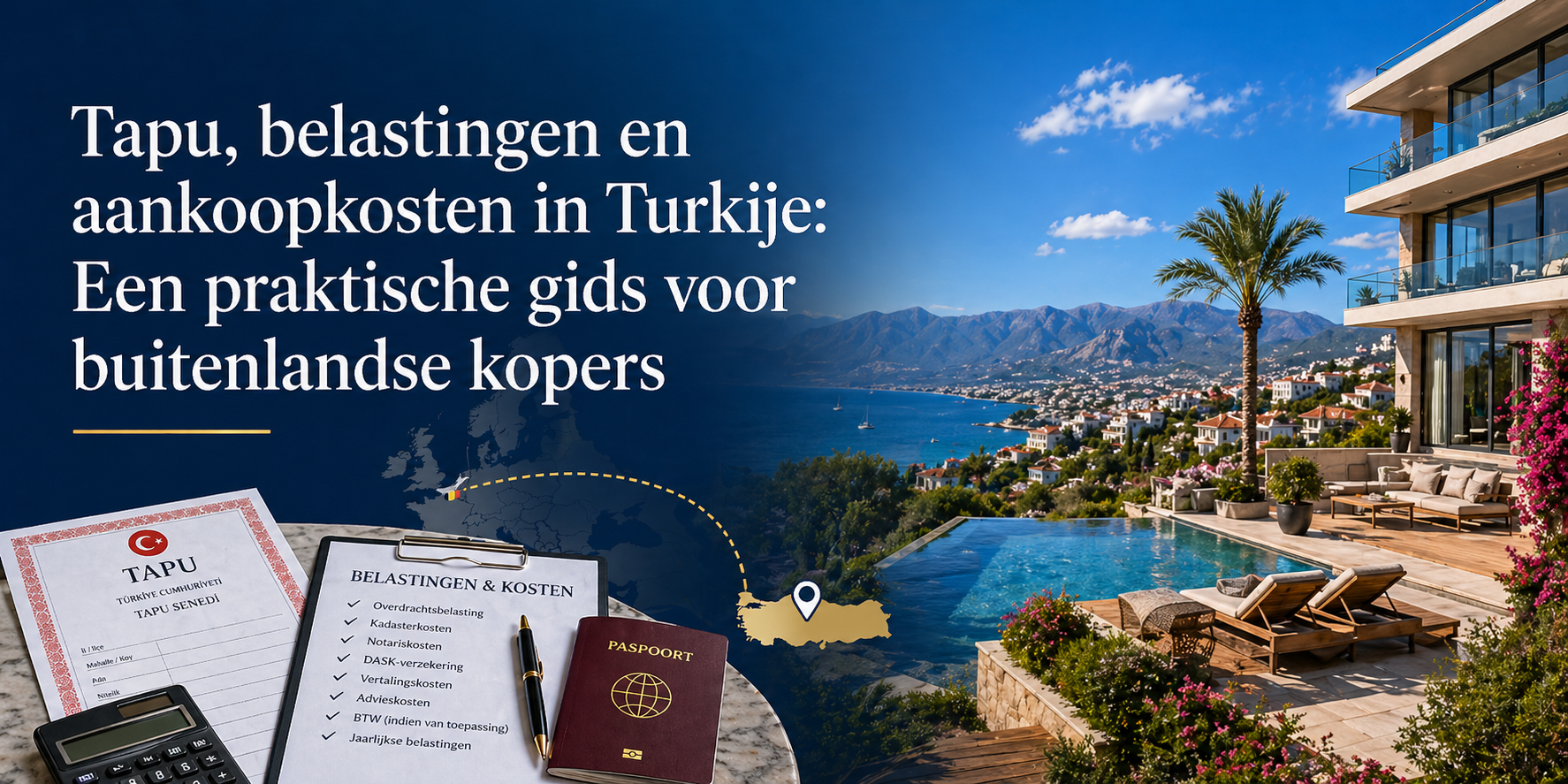 Tapu, Belastingen en Aankoopkosten in Turkije: Een Praktische Gids voor Buitelandse Kopers
