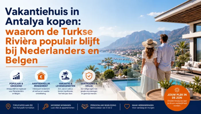 Waarom een vakantiehuis in Antalya kopen? De aantrekkingskracht van de Turkse Rivièra voor Nederlanders en Belgen